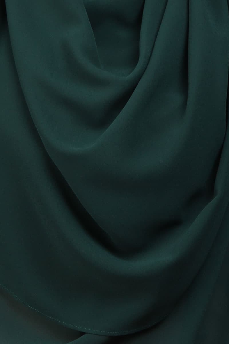 Aida XL Chiffon Tudung Headscarf - Dark Green - Image 3