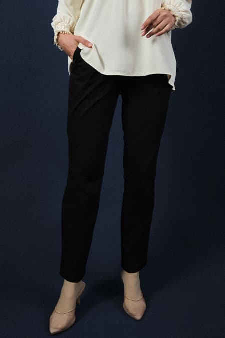 Zaelin The Pull-on Tapered Pants - Black