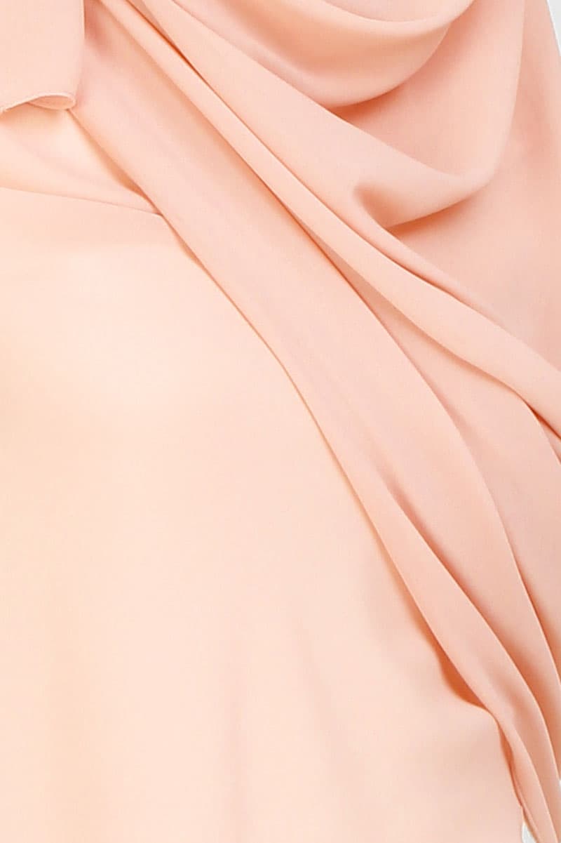 Aida XL Chiffon Tudung Headscarf - Peach - Image 3