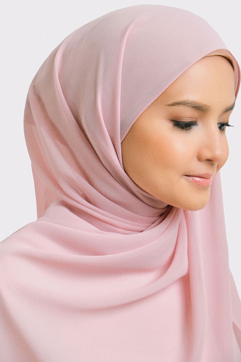 Aida Chiffon Tudung Headscarf - Primrose Pink - Image 2