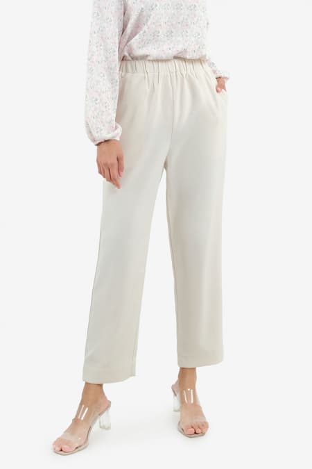 Tayha Tapered Pants - Oat Milk