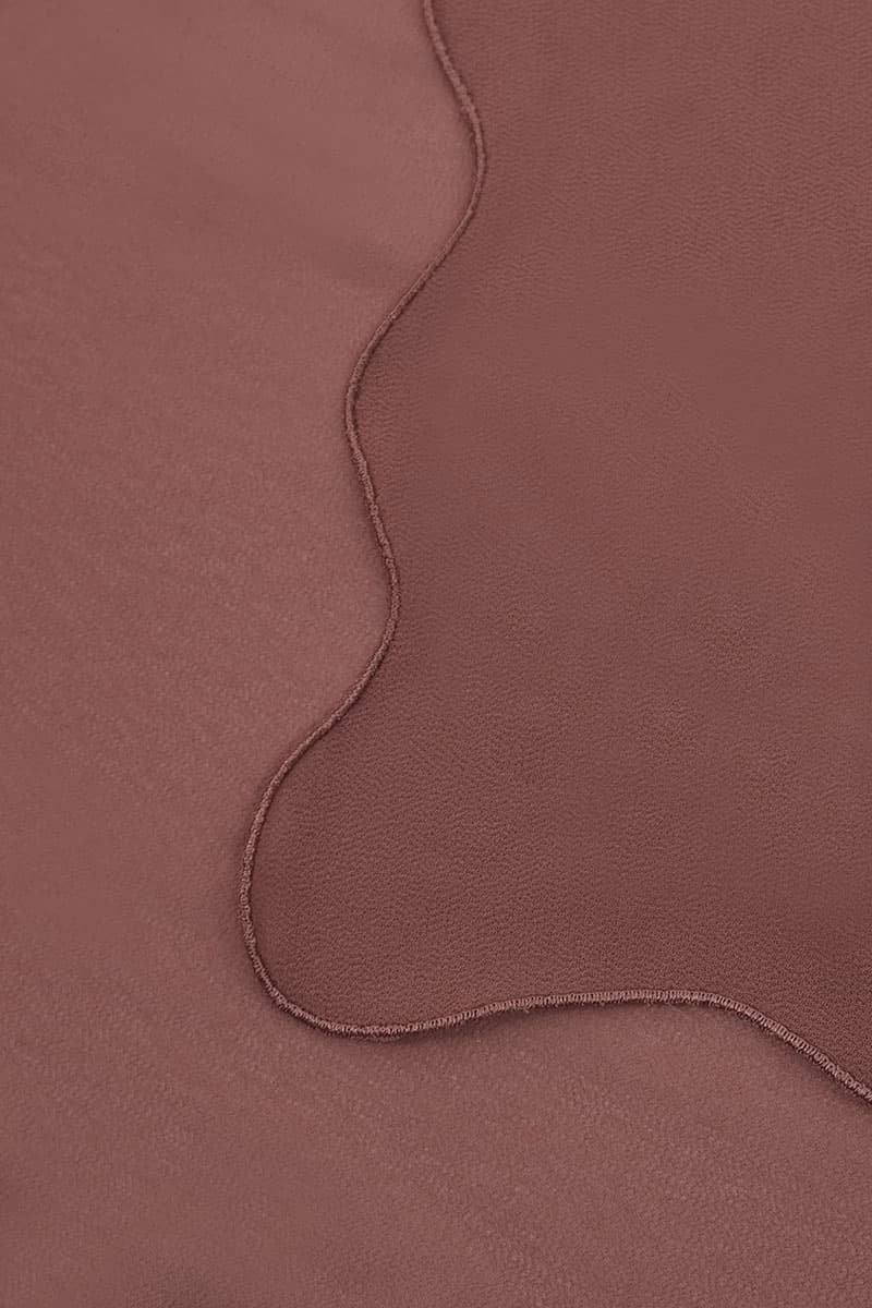 Maevery Scallop Headscarf - Rose Brown - Image 3