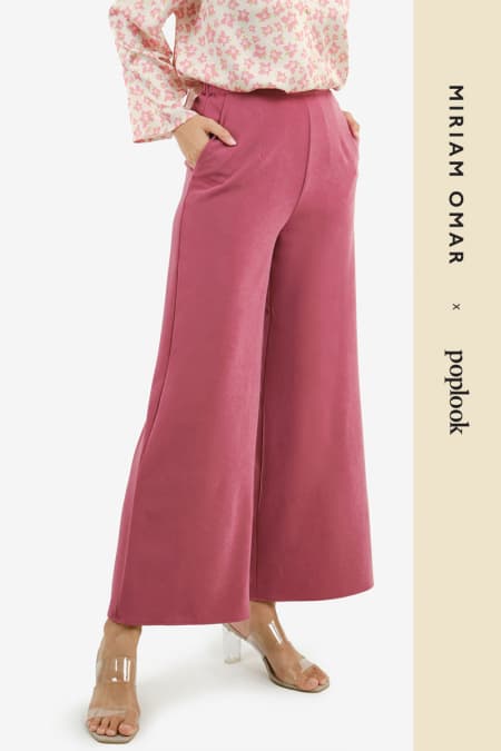 Zaiton Wide Legged Pants - Berry Pink