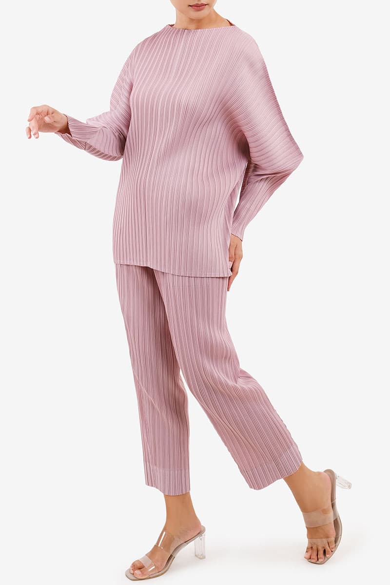 Mayven Pleated Kaftan Blouse - Wild Rose - Image 3