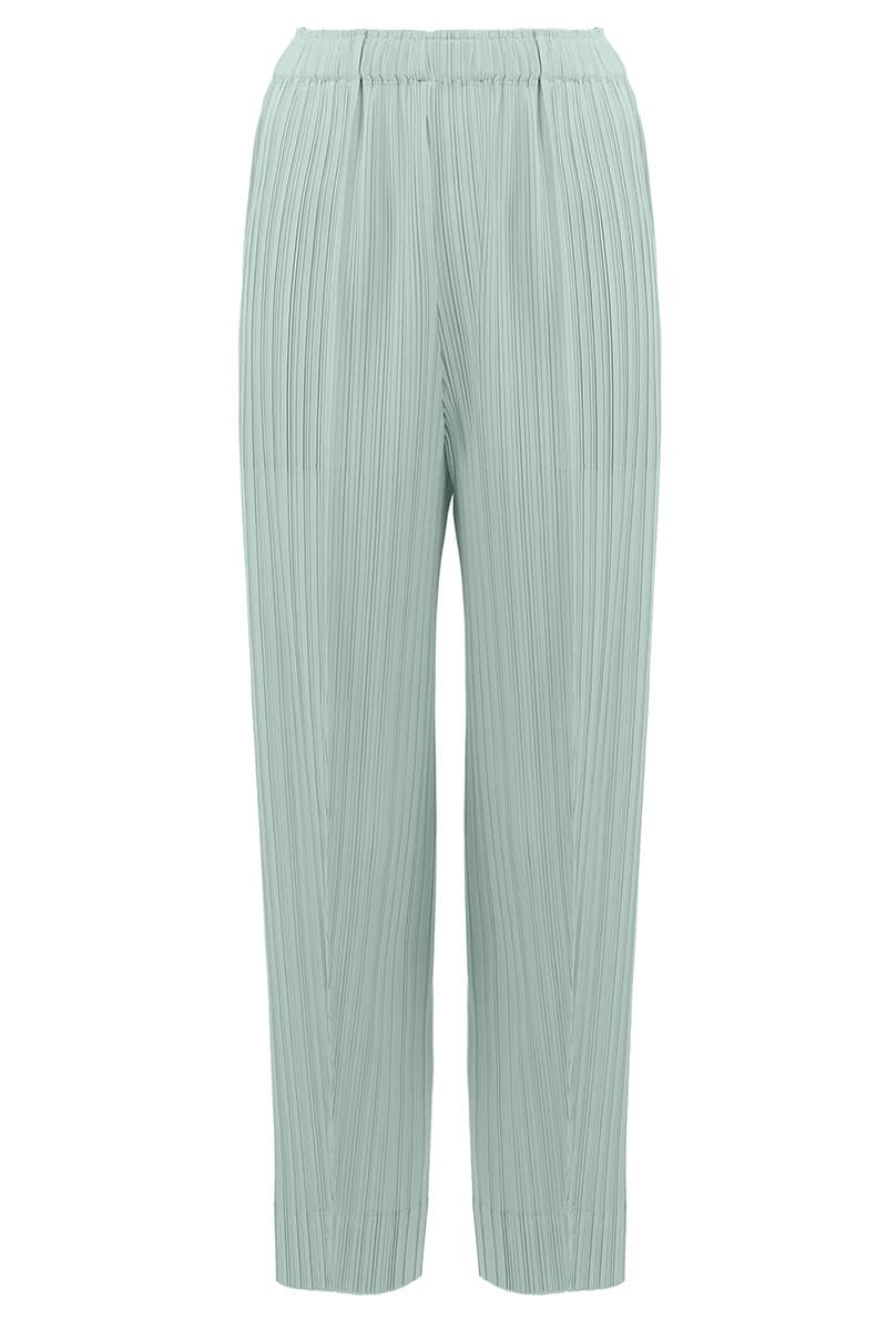 Lijana Pleated Elastic Waist Pants - Seafoam - Image 2