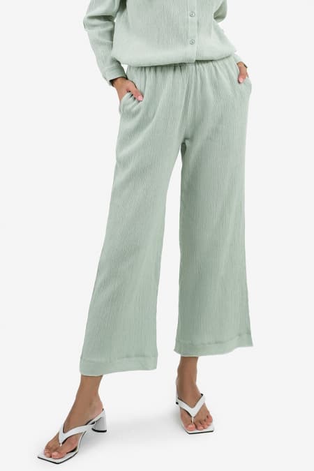 Shanida Straight Cut Pants - Seafoam