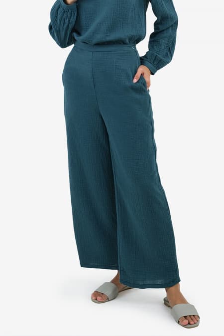 Seniya Straight Cut Pants - Teal