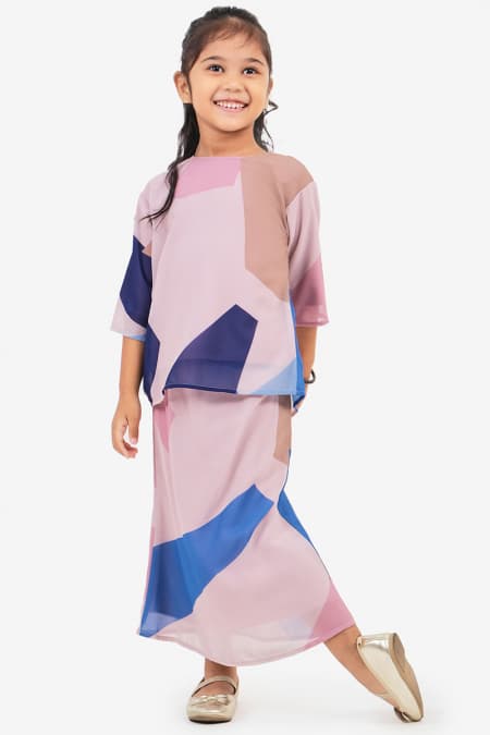 KIDS Naura Set - Blush Abstract