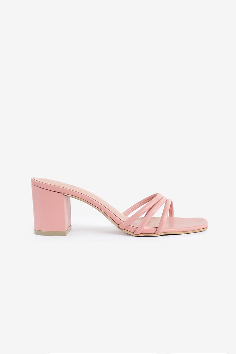 Paizley Strap Heels - Dusty Pink - Image 2
