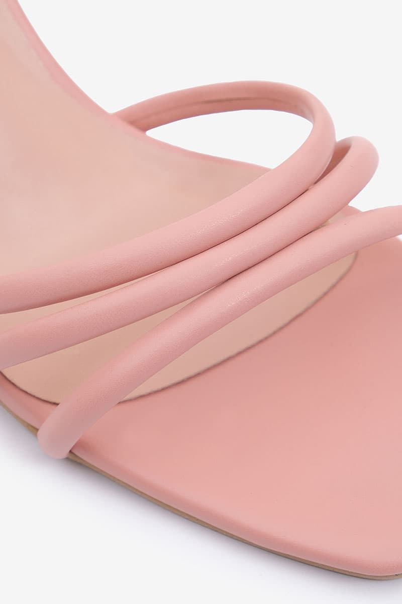 Paizley Strap Heels - Dusty Pink - Image 8