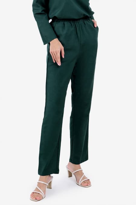 Shafia Tapered Pants - Hunter Green