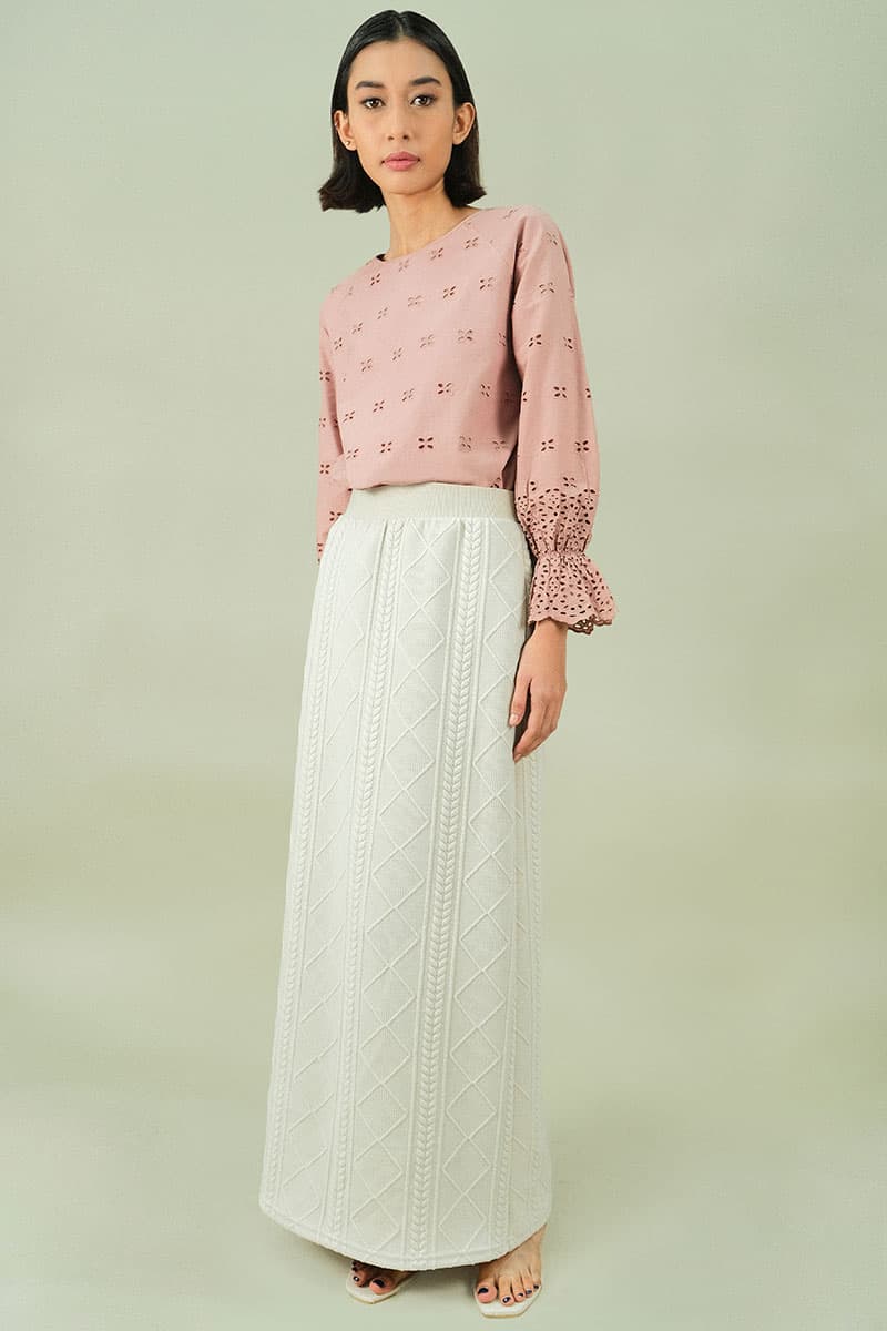Keiry Pencil Skirt - Oat Milk - Image 1