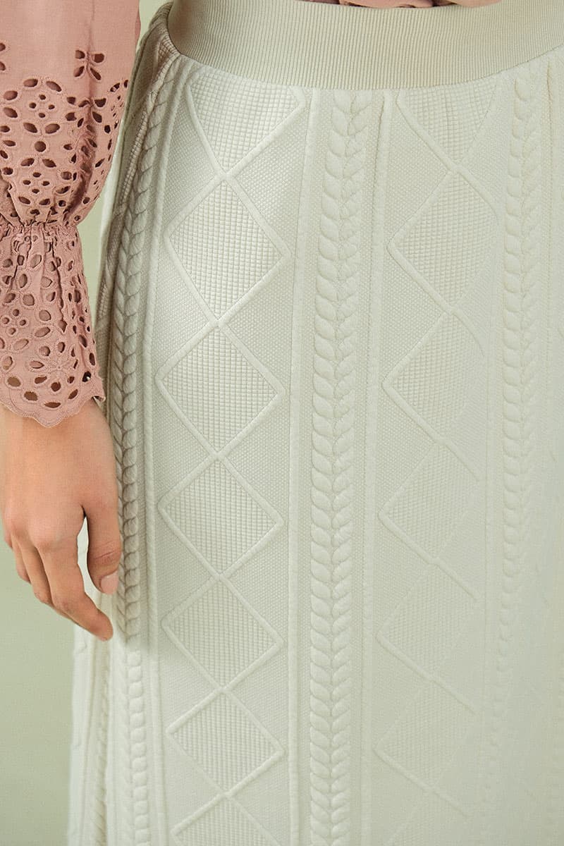 Keiry Pencil Skirt - Oat Milk - Image 5
