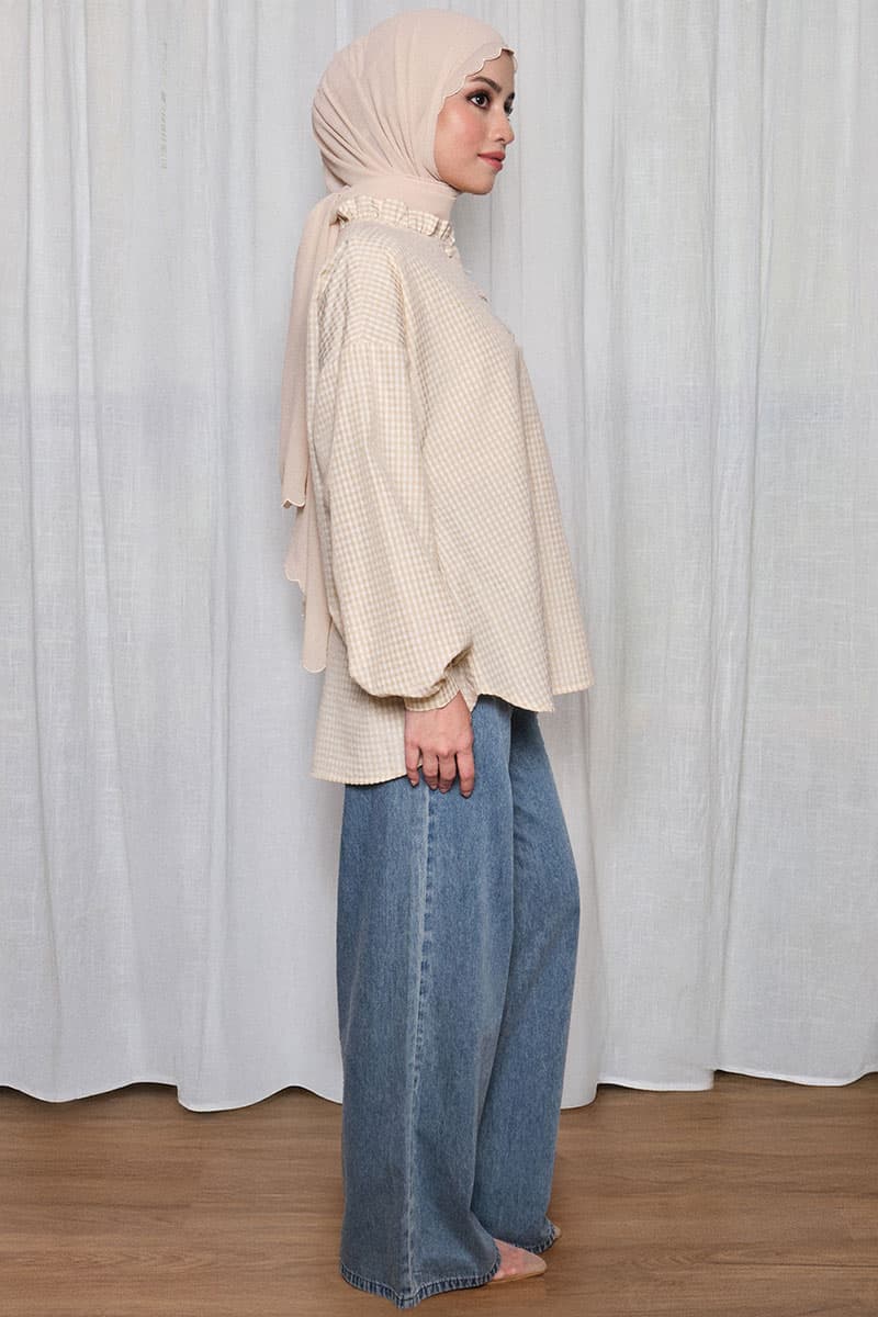 COTTON Naveya Wide Legged Pants - Light Acid Wash - Image 3