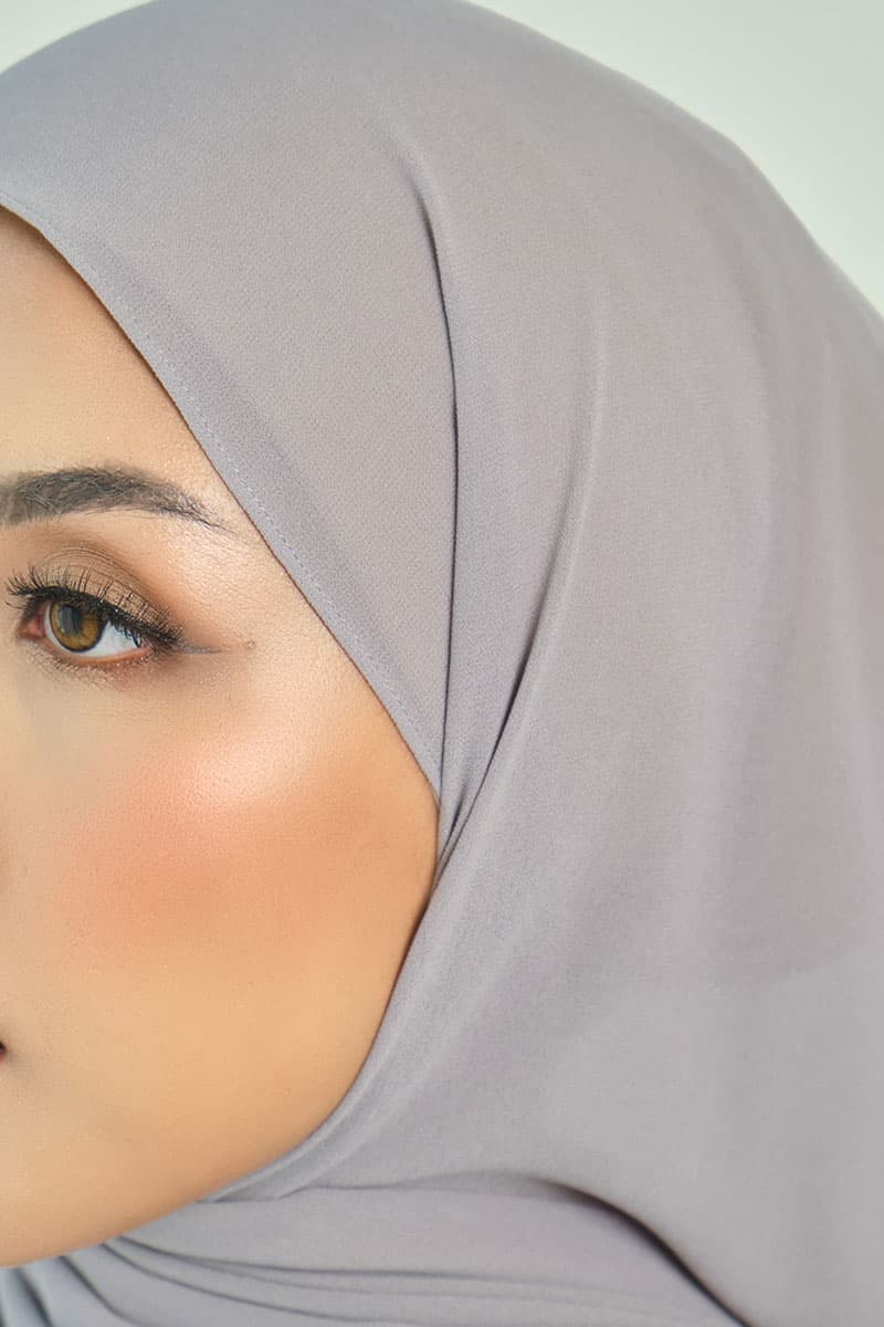 Aida Chiffon Tudung Headscarf - Stone - Image 3