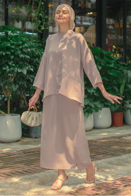 Dekota Pencil Skirt - Taupe
