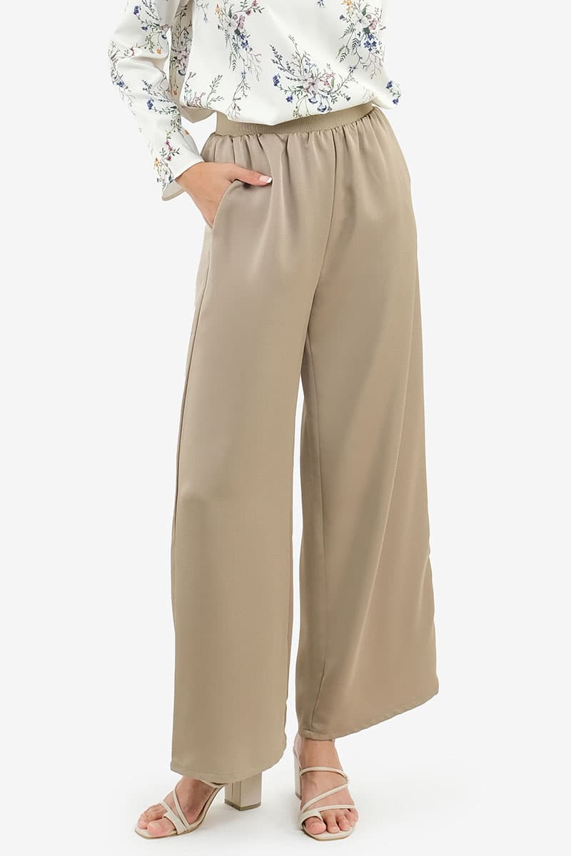 Fernley Wide Legged Pants - Moss Green - Image 1