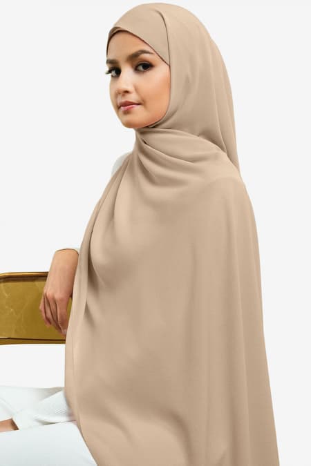 Janie Eyelash Headscarf - Coffee