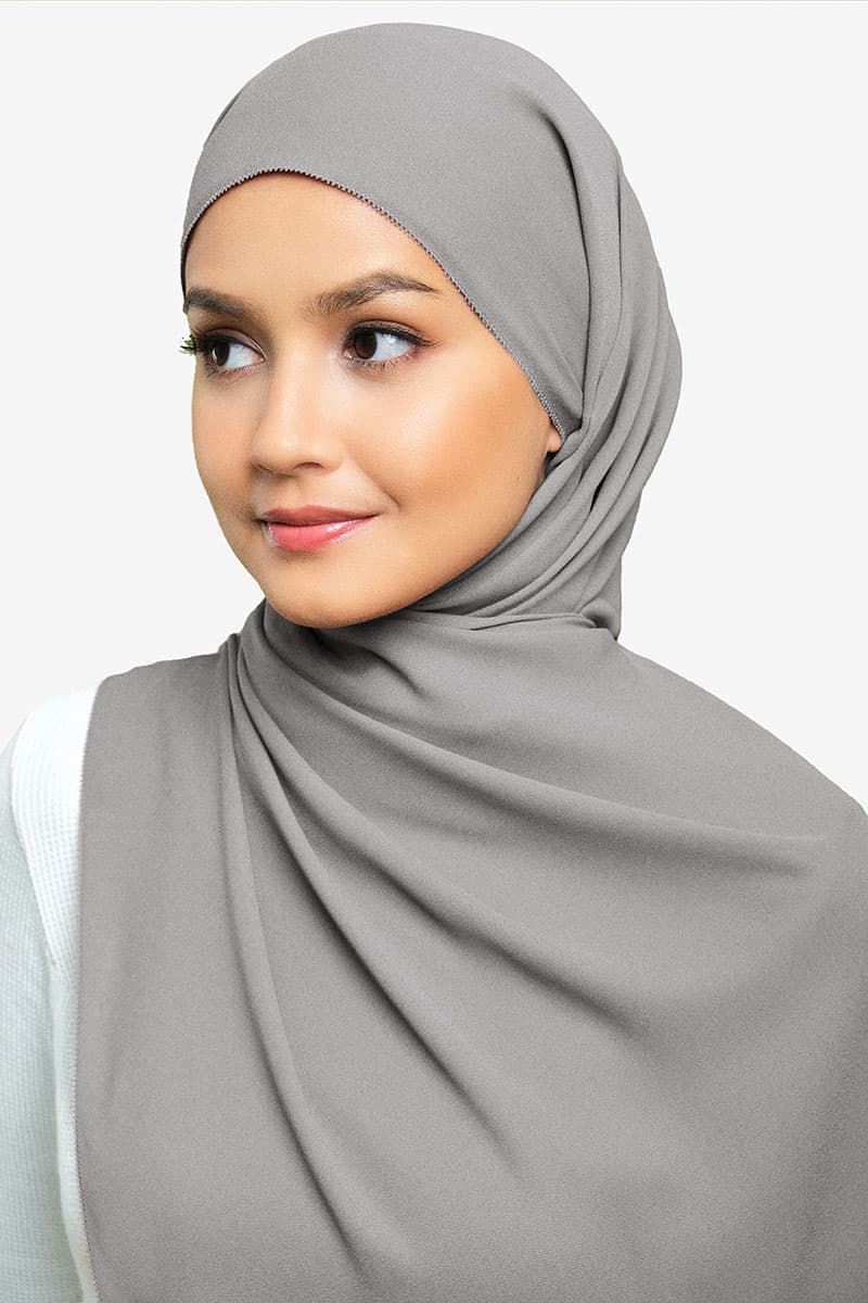 Janie Eyelash Headscarf - Grey - Image 2