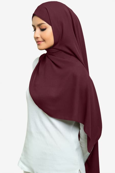 Janie Eyelash Headscarf - Deep Rosewood