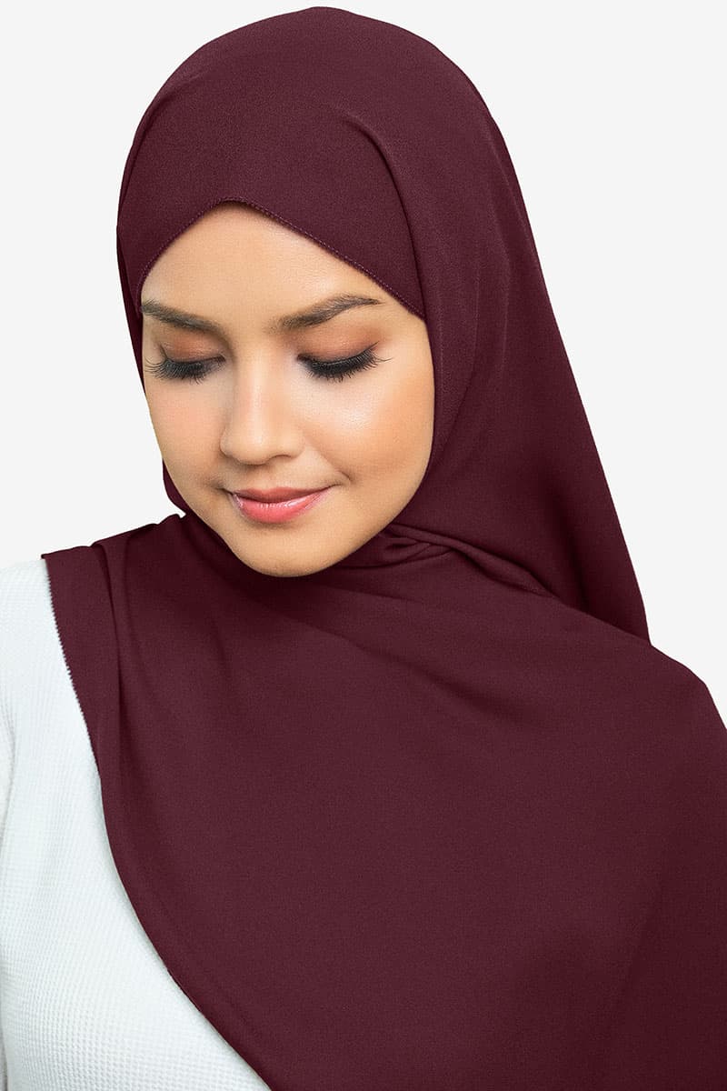 Janie Eyelash Headscarf - Deep Rosewood - Image 2
