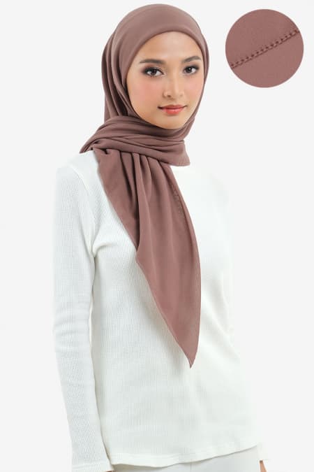 Kalia Bawal Eyelash Headscarf - Cedarwood