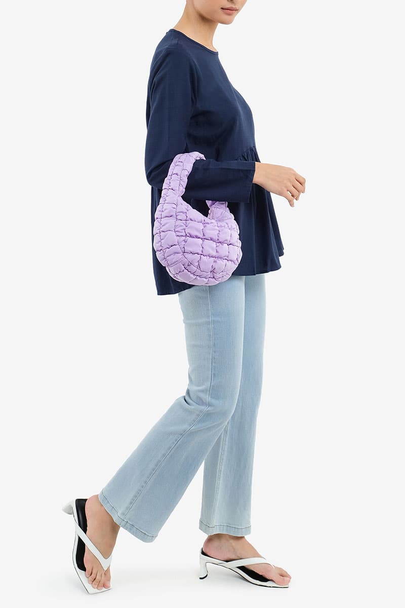 Cloud Quilted Small Bag - Lilac - Image 2