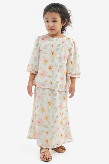 KIDS Cinta Set - Cream/Blush Floral