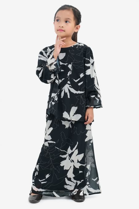 KIDS Cinta Set - Black Floral Abstract