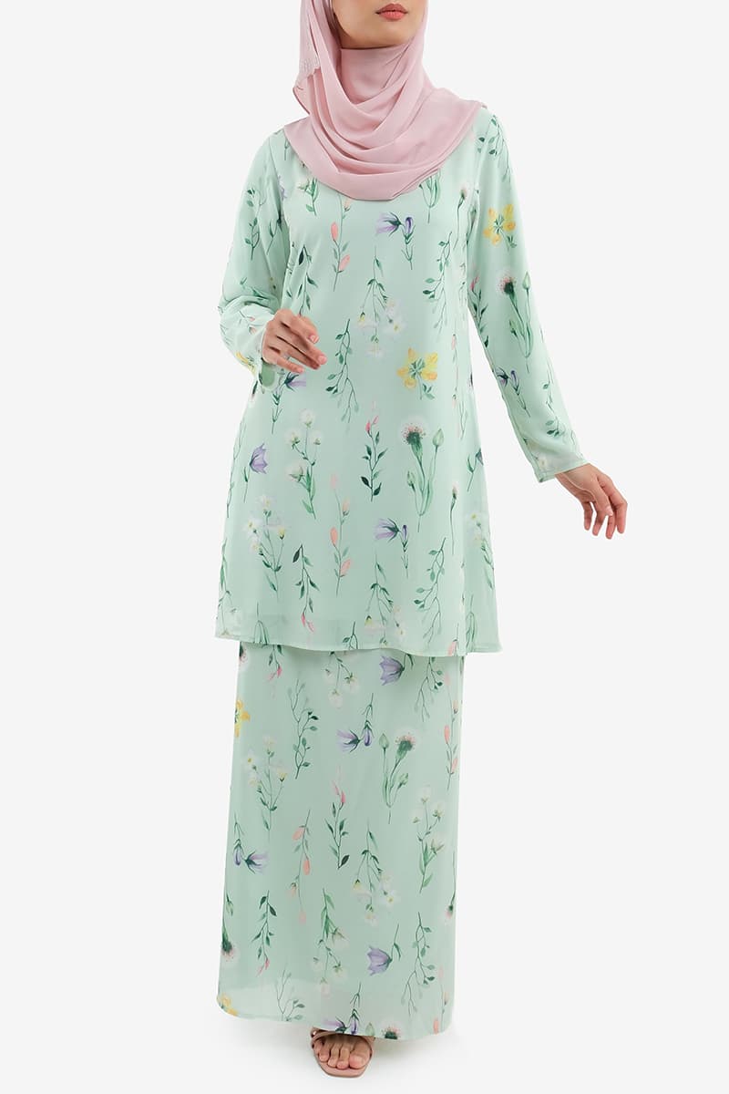 Gembira Blouse & Skirt - Green Botanic - Image 1