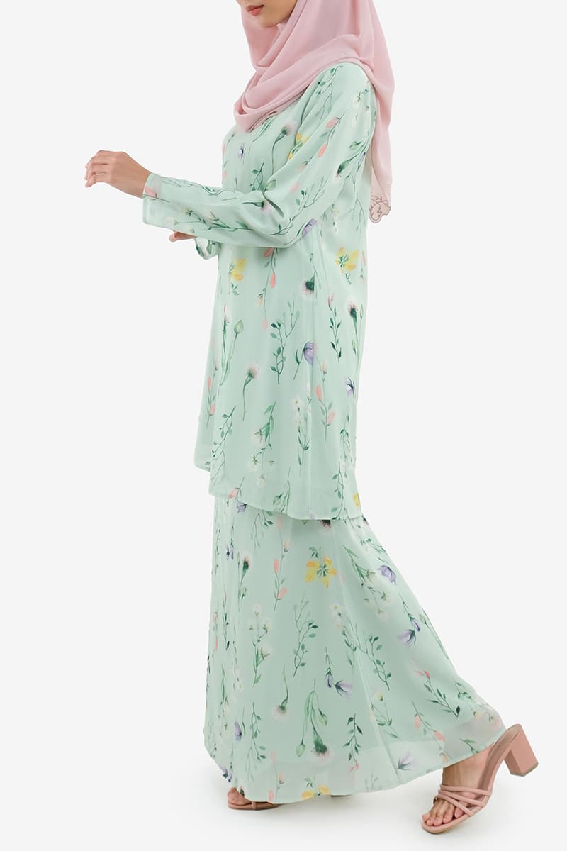 Gembira Blouse & Skirt - Green Botanic - Image 3