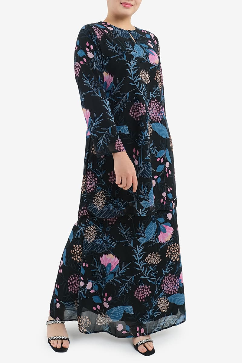 Gembira Blouse & Skirt - Black Safari - Image 6