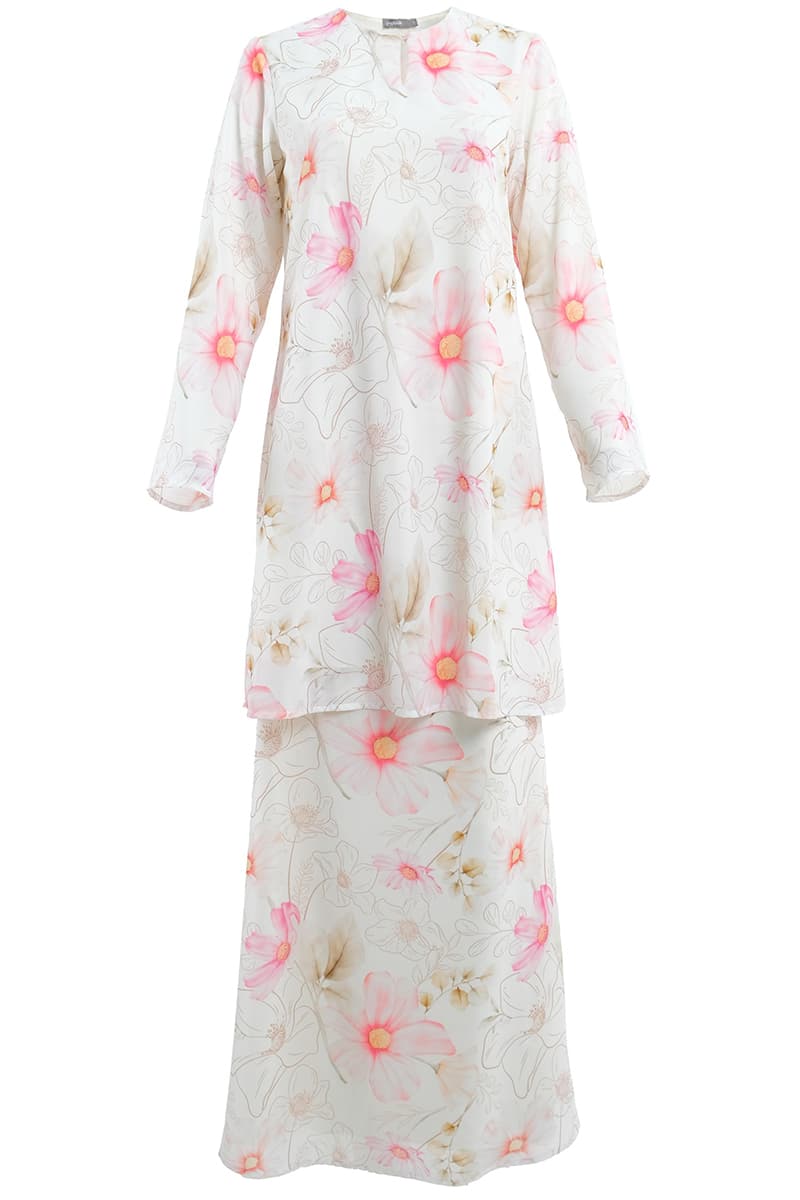Gembira Blouse & Skirt - White Flower Potrait - Image 2