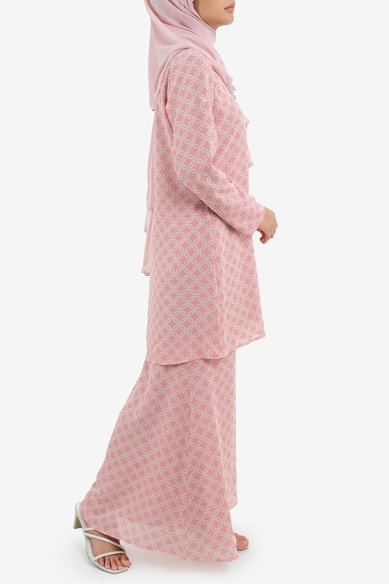 Gembira Blouse & Skirt - Pink Motif - Image 4