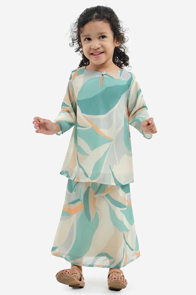 KIDS Gembira Set - Mint/Beige Abstract - Image 1