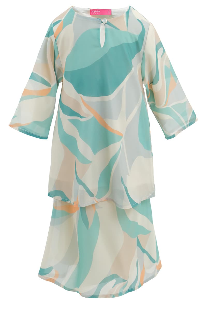 KIDS Gembira Set - Mint/Beige Abstract - Image 2