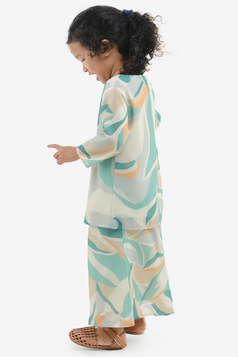 KIDS Gembira Set - Mint/Beige Abstract - Image 3