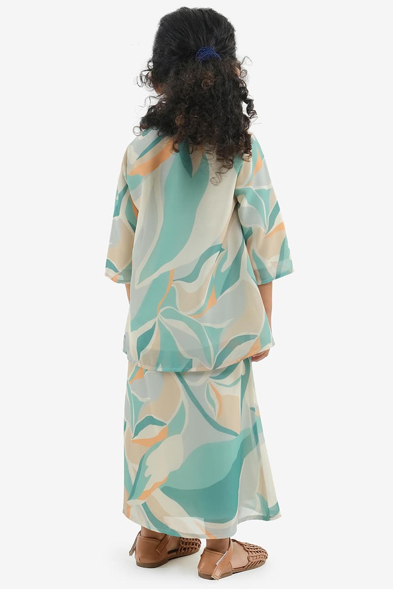 KIDS Gembira Set - Mint/Beige Abstract - Image 4