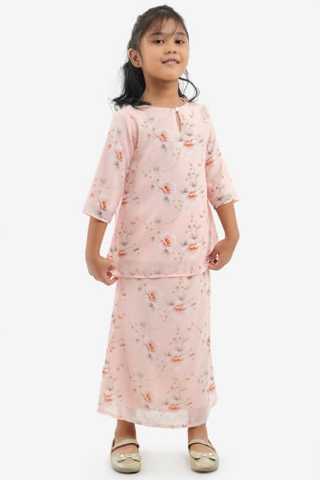 KIDS Gembira Set - Peach Camellia