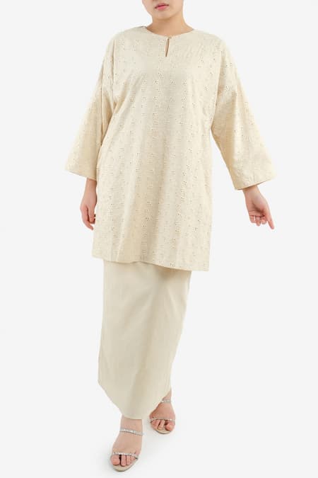 COTTON Kekwa Blouse & Skirt - Oat