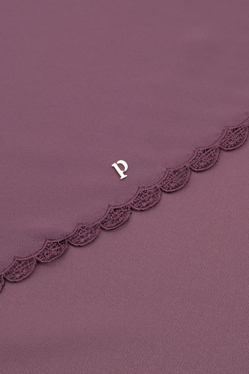 Aisyah Scallop Headscarf - Elder Berry - Image 3