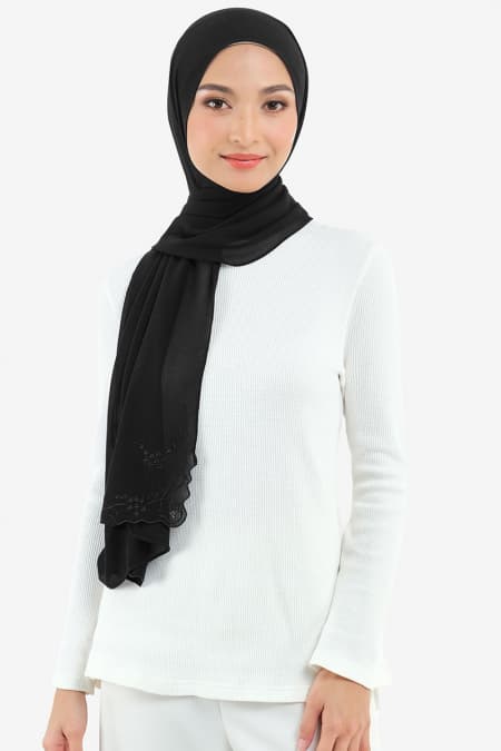 Fauziah Rectangle Chiffon Headscarf