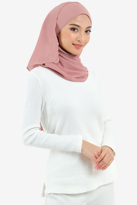 Fauziah Rectangle Chiffon Headscarf