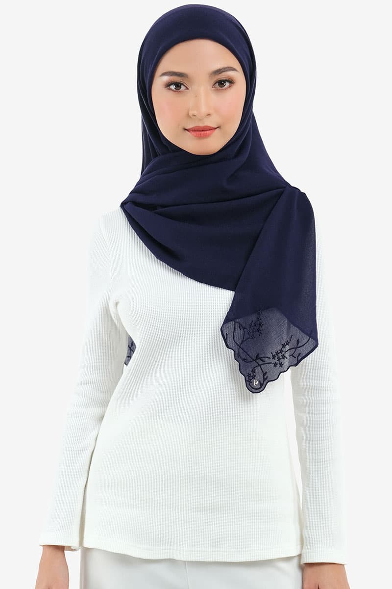 Dayana Square Voile Headscarf - Eclipse - Image 1