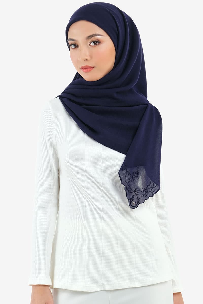 Dayana Square Voile Headscarf - Eclipse - Image 2