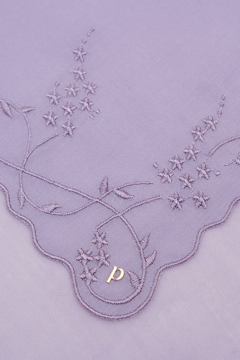 Dayana Square Voile Headscarf - Dusty Lavender - Image 3