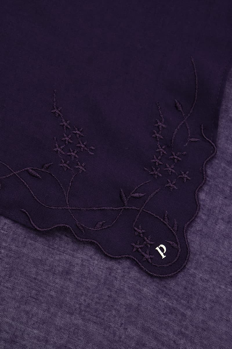 Dayana Square Voile Headscarf - Deep Purple - Image 3