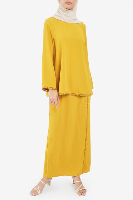 Beryl Blouse & Skirt - Mustard