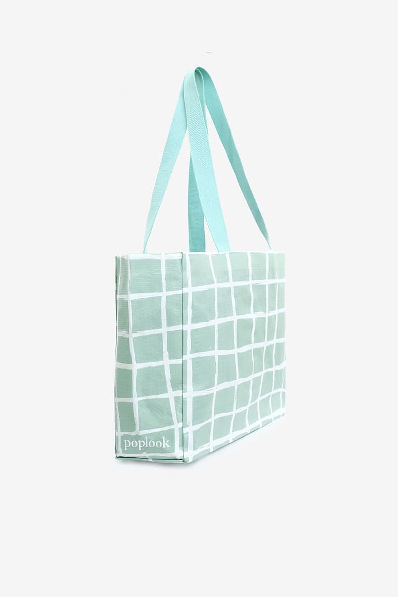 Roomy Small Tote - Green Checkered - Image 3