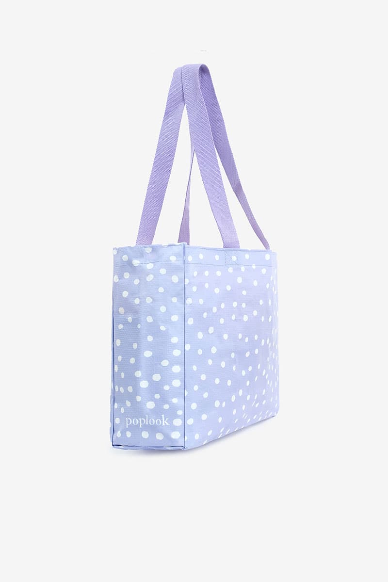 Roomy Small Tote - Lilac Polka - Image 3